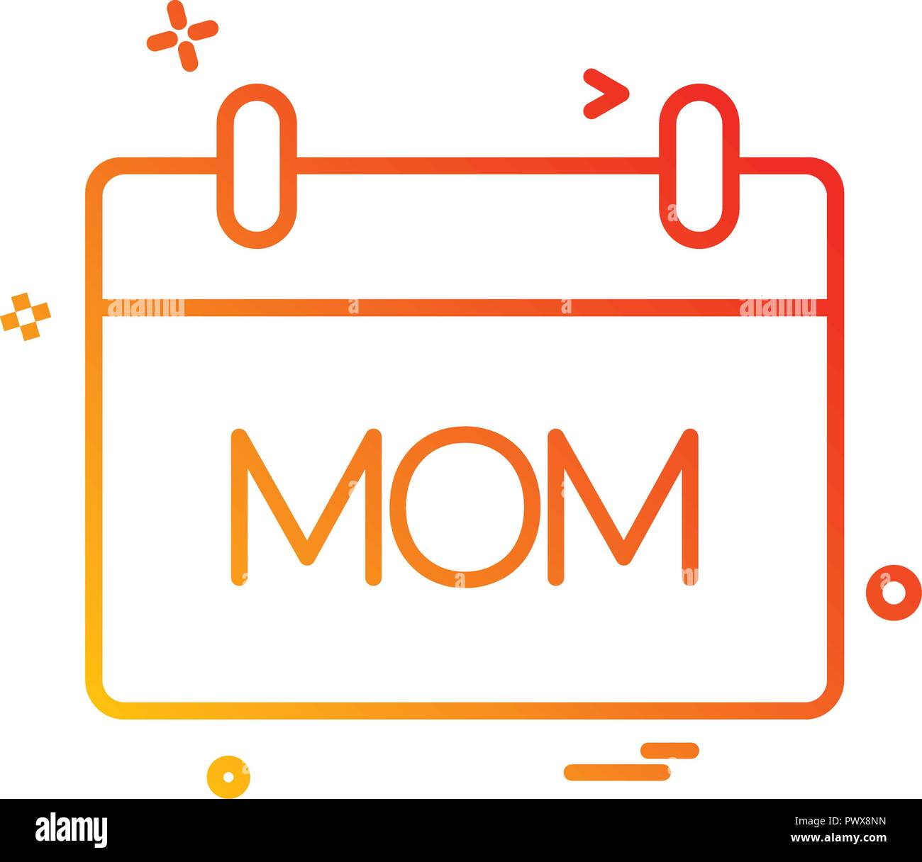 La fête des mères l'icône calendrier vecteur conception Illustration de Vecteur