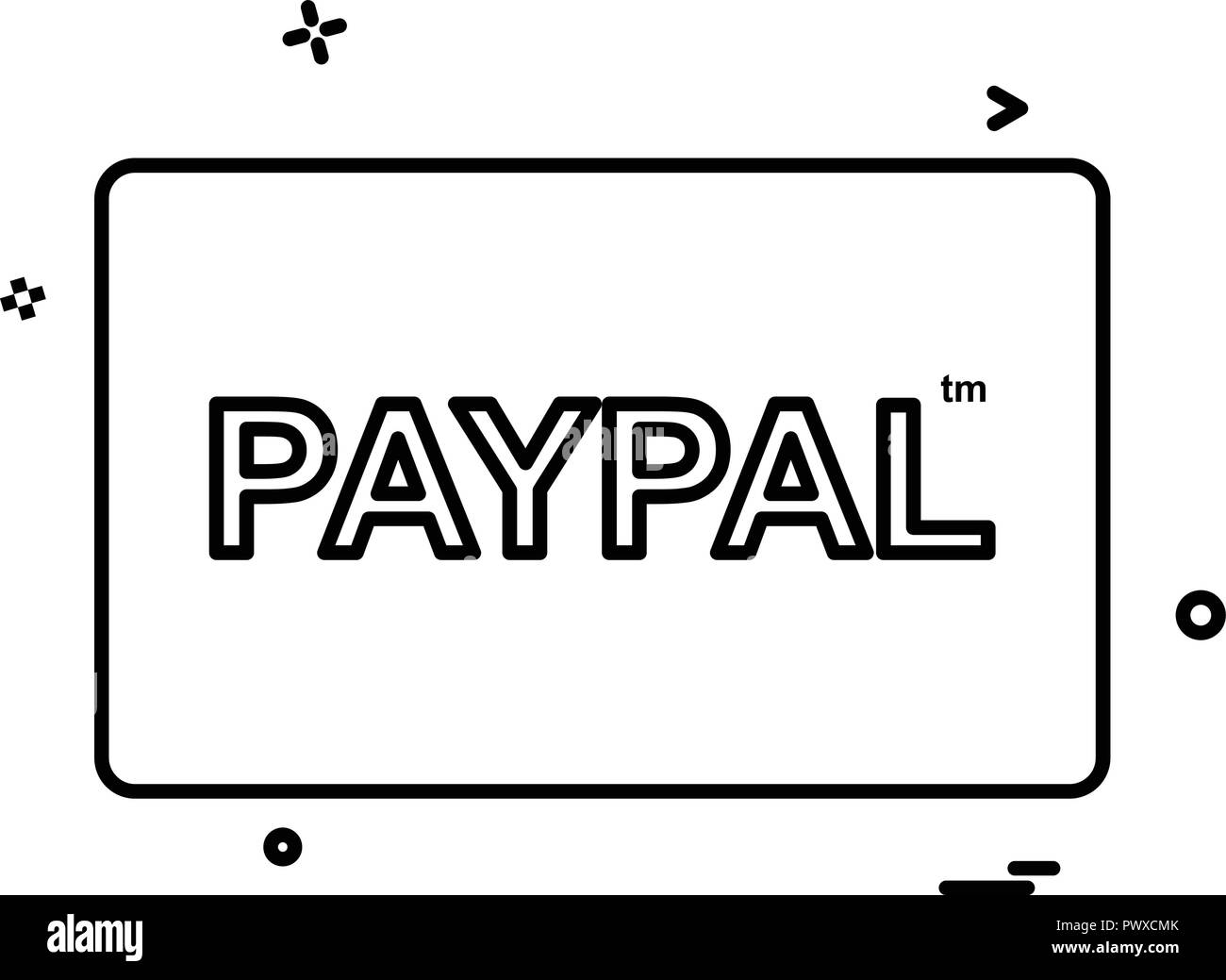 Carte Paypal icône concevoir Illustration de Vecteur