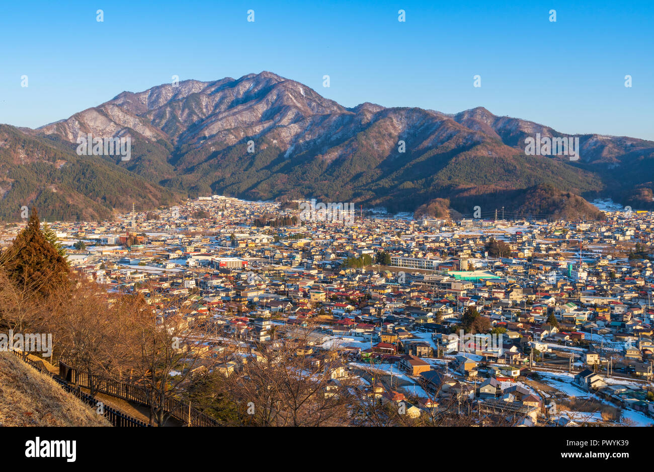 L'hiver de Kawaguchiko,Montagne Fuji, Japon Banque D'Images