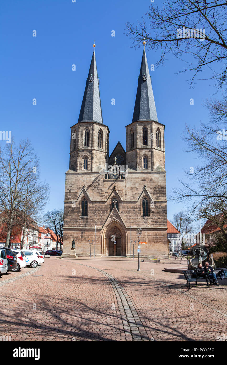 L''Église Saint Cyriacus, Duderstadt, Basse-Saxe, Allemagne, Europe Banque D'Images