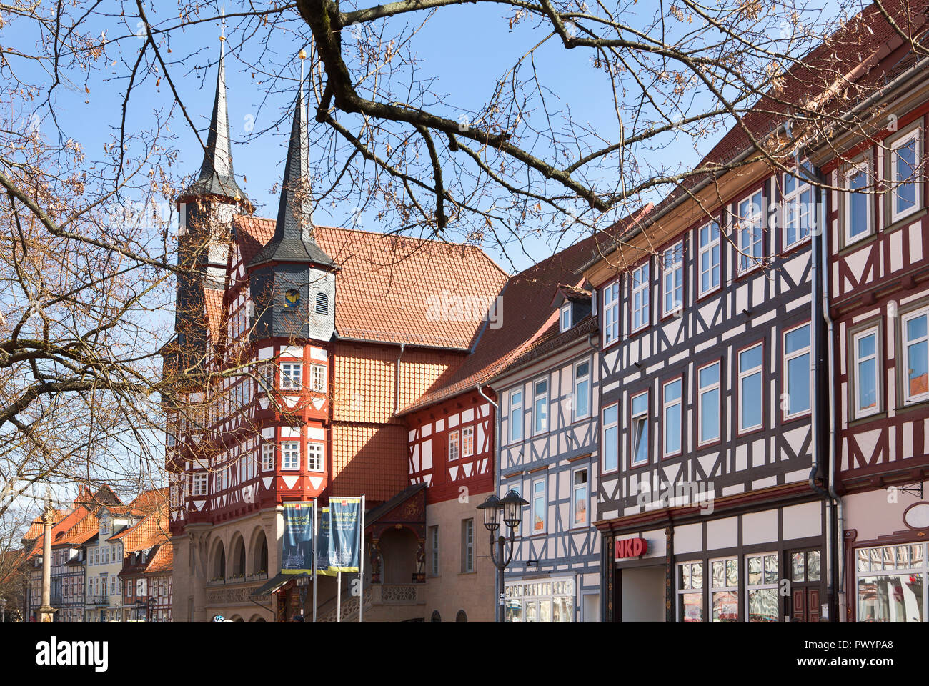 Mairie, Duderstadt, Basse-Saxe, Allemagne, Europe Banque D'Images
