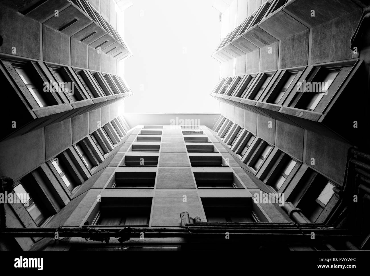 Capacités à Athènes en Grèce, la beauté de la photographie d'architecture Windows, lignes et symétrie, dans la ville d'Athènes Banque D'Images