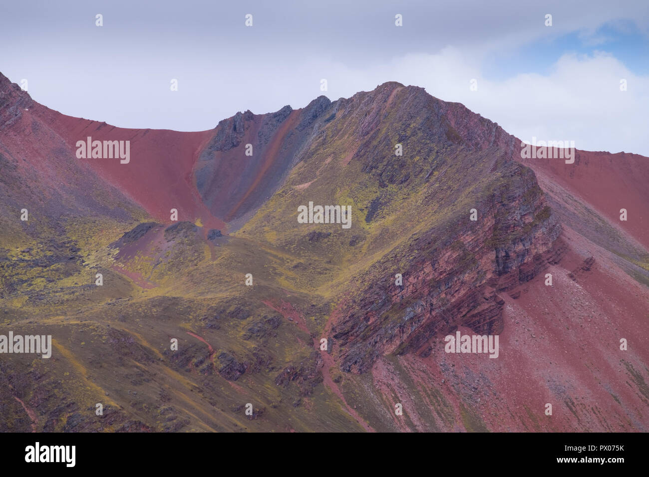 VINICUNCA ou RAINBOW MOUNTAIN - région de Cuzco - Pérou Banque D'Images