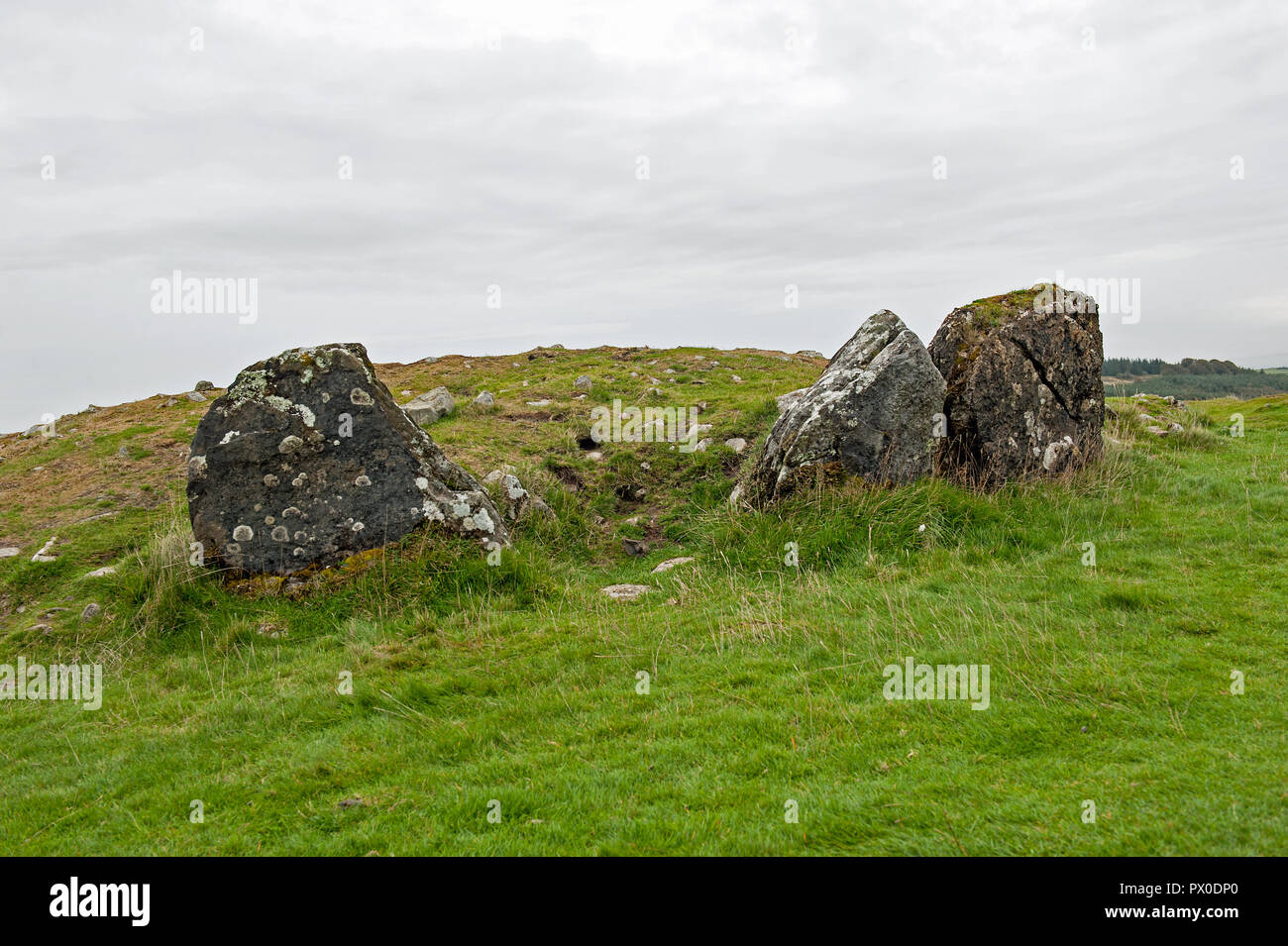Loughcrew ancienne tombe mégalithique, Co Meath, Ireland Banque D'Images