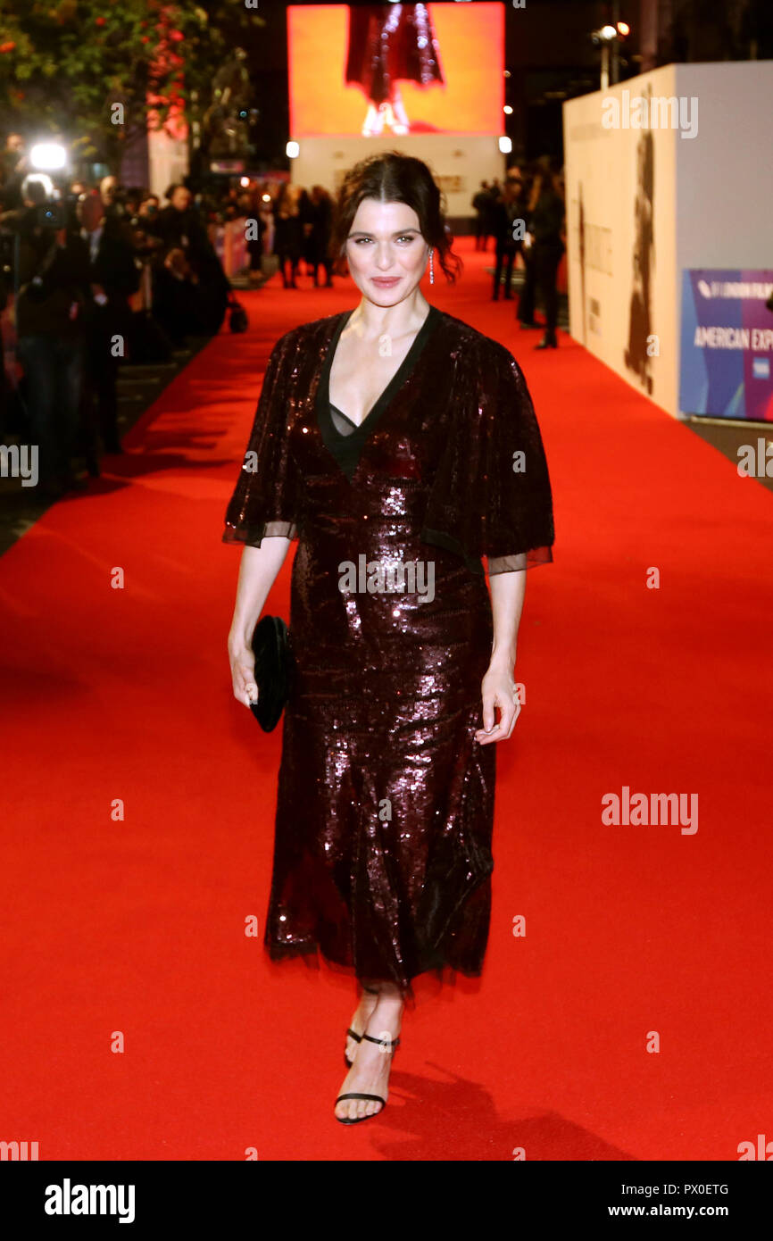 Rachel Weisz participant à la UK premiere du favori à la BFI Southbank pour la 62e session de BFI London Film Festival. Banque D'Images