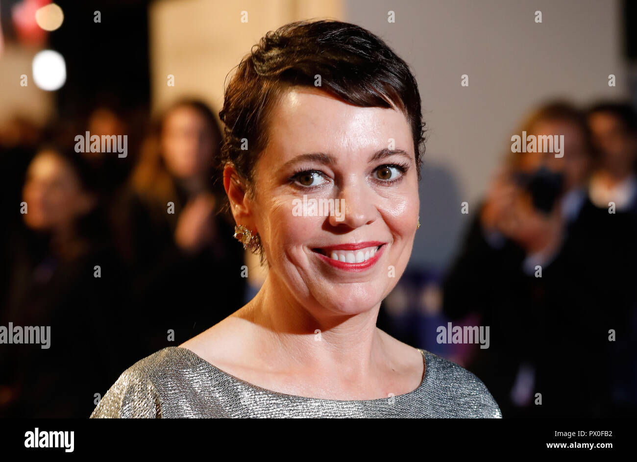 Olivia Colman participant à la UK premiere du favori à la BFI Southbank pour la 62e session de BFI London Film Festival. Banque D'Images