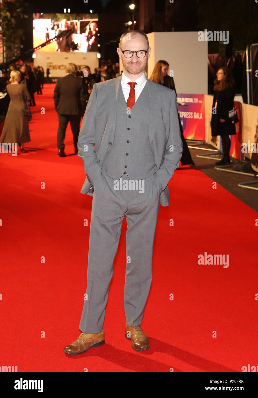 Mark Gatiss UK assistant à la première du favori dans la BFI Southbank pour le 62e Festival du Film de Londres BFI Banque D'Images