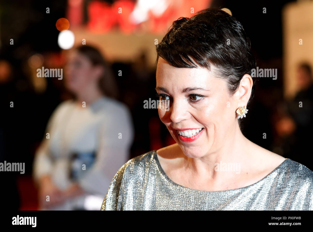 Olivia Colman participant à la UK premiere du favori à la BFI Southbank pour le 62e Festival du Film de Londres BFI Banque D'Images
