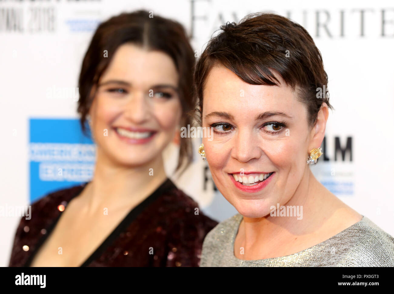 Rachel Weisz et Olivia Colman participant à la UK premiere du favori à la BFI Southbank pour le 62e Festival du Film de Londres BFI Banque D'Images