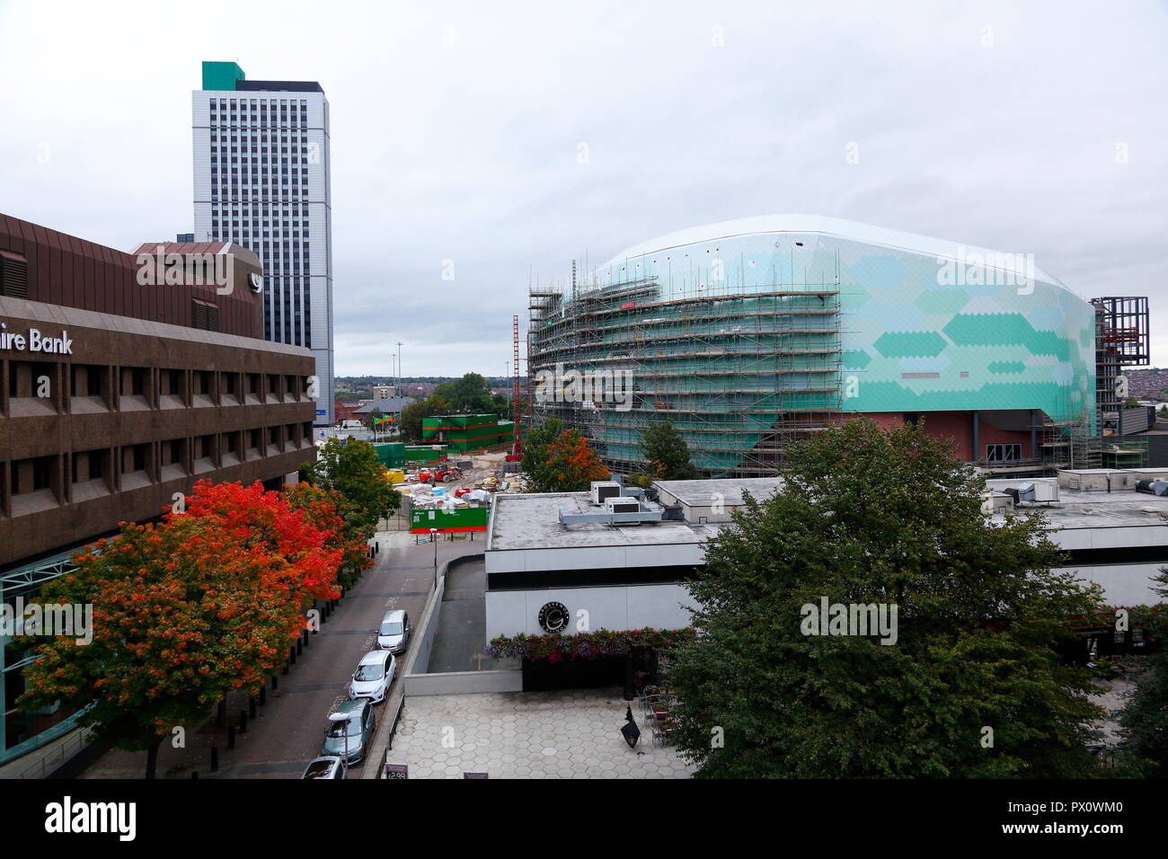 Leeds Premier Direct Arena pendant la construction en 2012 Banque D'Images