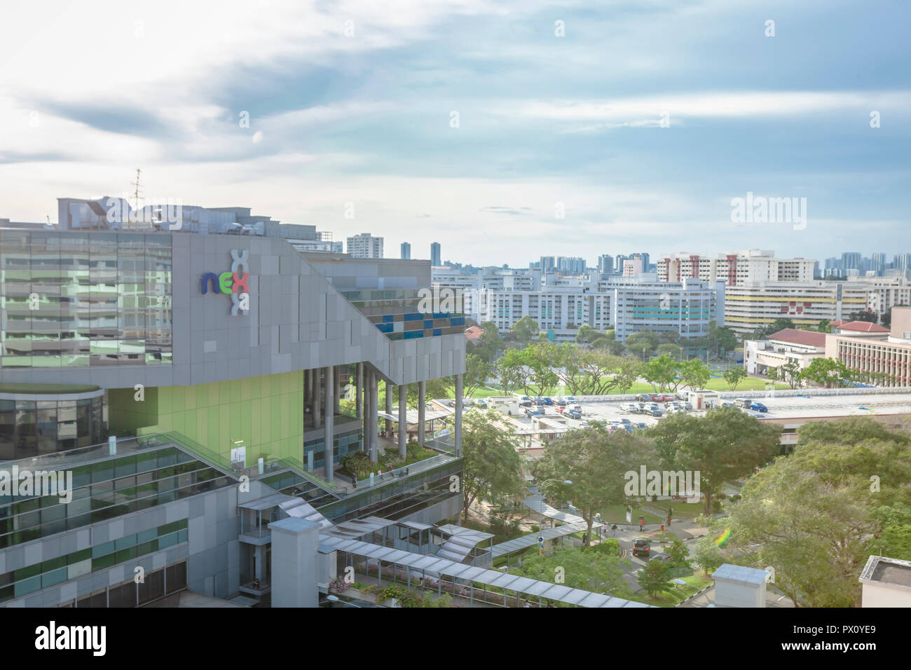 NEX Shopping Mall, à Singapour. Banque D'Images