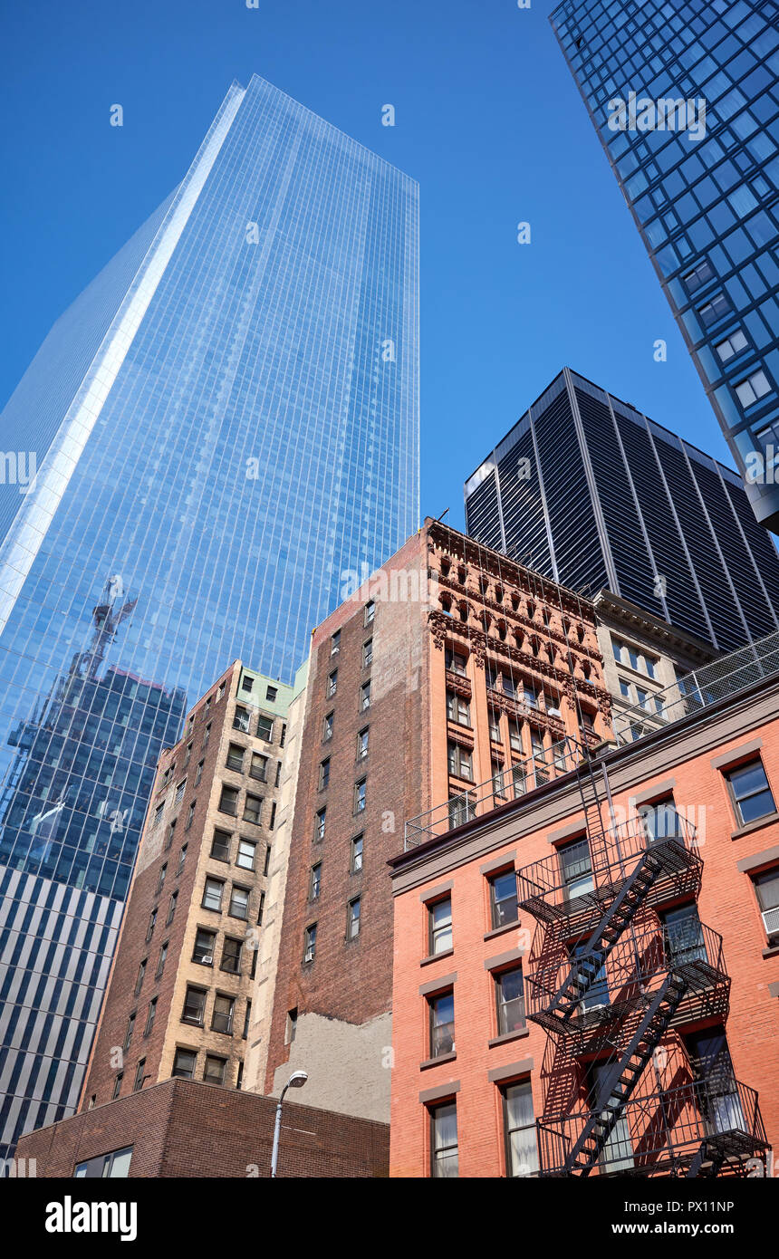 New York City architecture historique et moderne, aux États-Unis. Banque D'Images