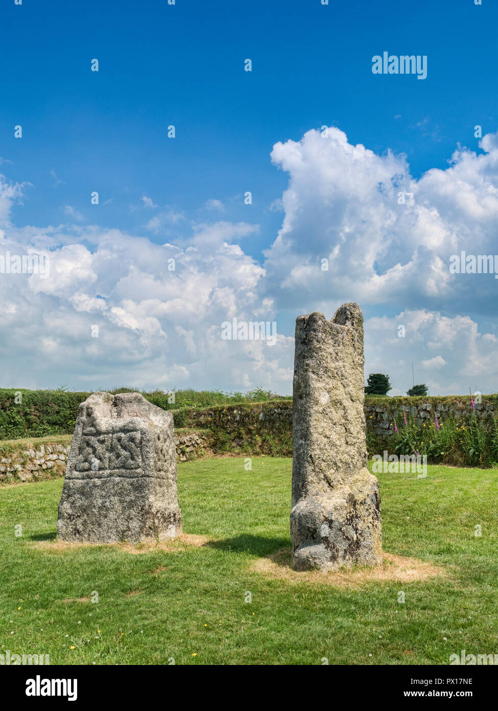 Le roi Doniert Cornwall Bodmin Moor Pierre du Royaume-Uni, que l'on croit en l'honneur du roi Dungarth de Cornwall, qui est mort vers 875. Banque D'Images