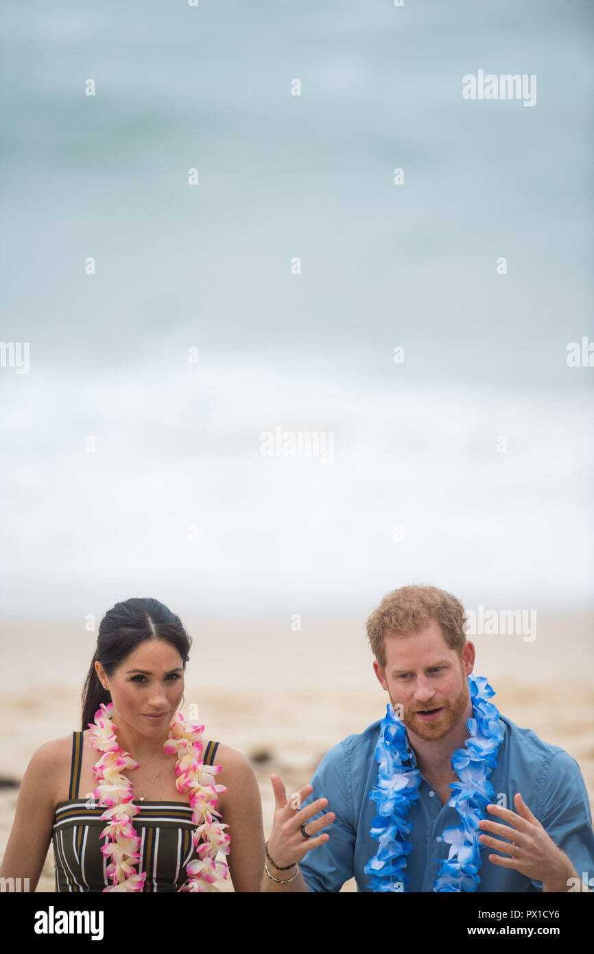 Le duc et la duchesse de Kent au cours d'une visite au sud de la plage de Bondi à Sydney, le quatrième jour de la visite du couple royal à l'Australie. Banque D'Images