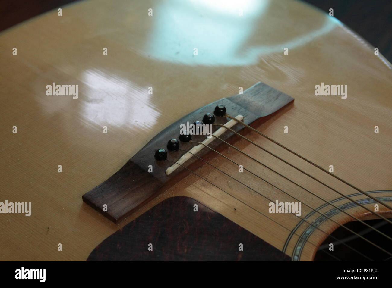 Pont de guitare Banque D'Images
