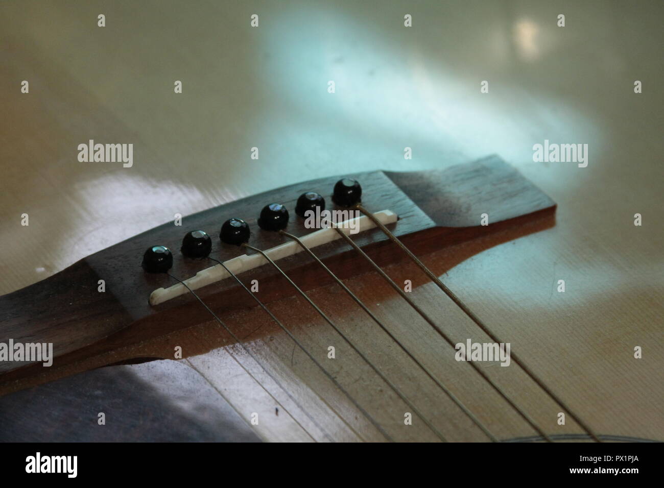 Pont de guitare Banque D'Images