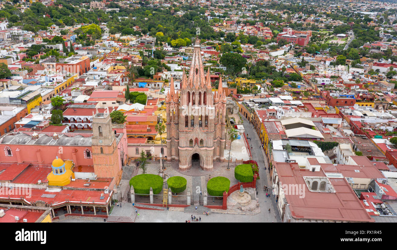 Parroquia de San Miguel Arcangel, San Miguel de Allende, Mexique Banque D'Images