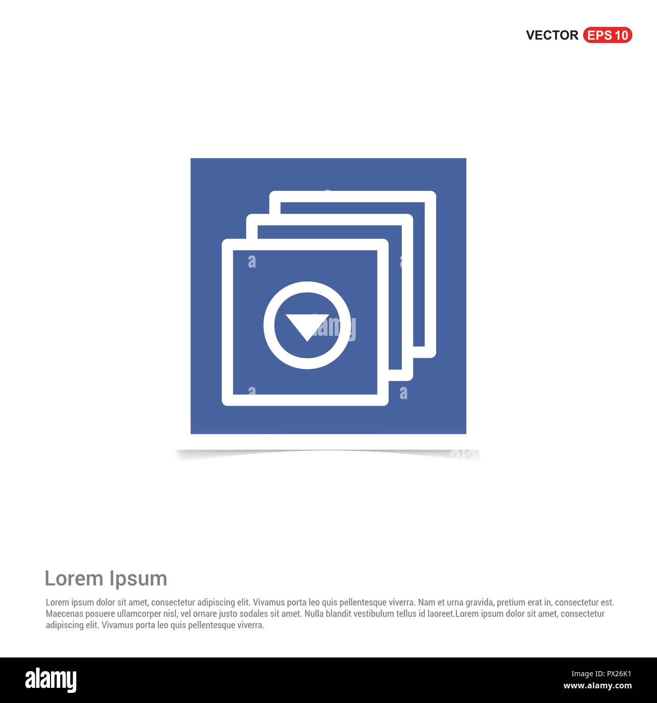 L'icône du lecteur multimédia - Cadre photo bleu Illustration de Vecteur