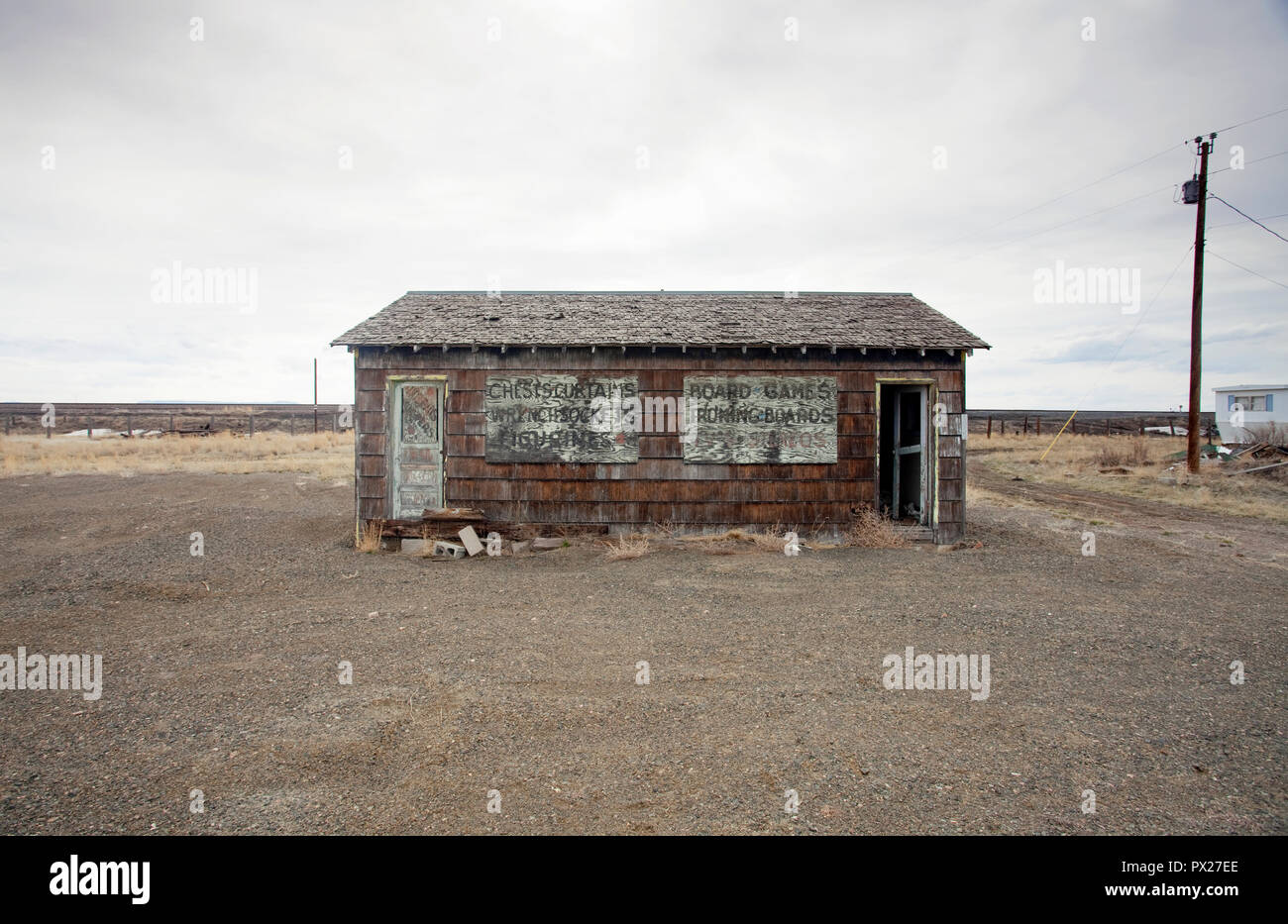 Abandonné hors de business store dans le Wyoming, USA Banque D'Images