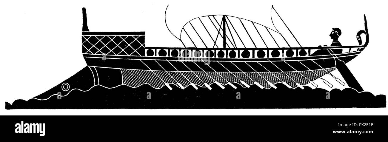 Le grec ancien navire de guerre, Banque D'Images