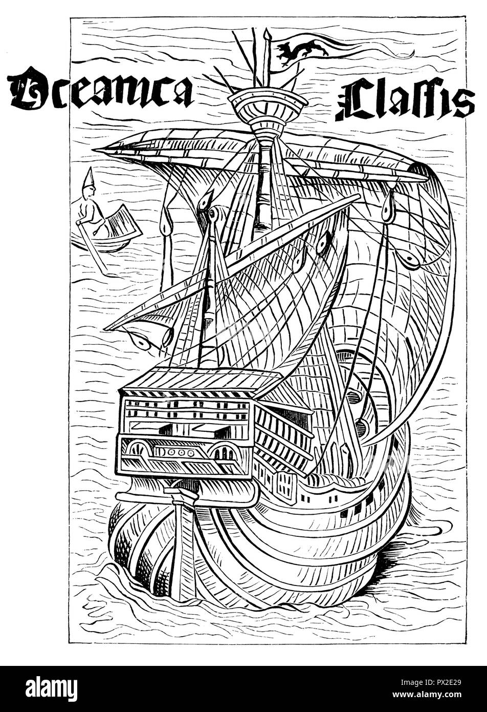 Navire de mer espagnol de l'époque de la découverte de l'Amérique, 1899 Banque D'Images