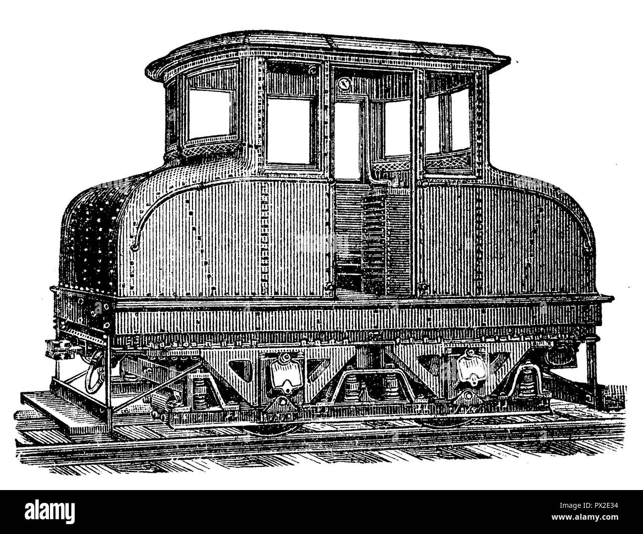 Locomotive électrique, 1898 Banque D'Images