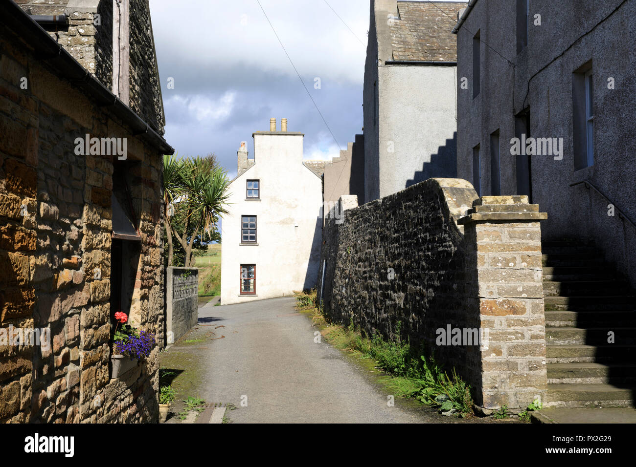 St Margaret's Hope village vue dans les îles Orcades, Orkney, Scotland, Highlands, Royaume-Uni Banque D'Images