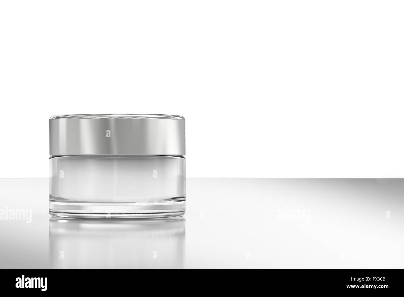 Le rendu 3D creaam cosmétique pot ou conteneur avec cap Banque D'Images