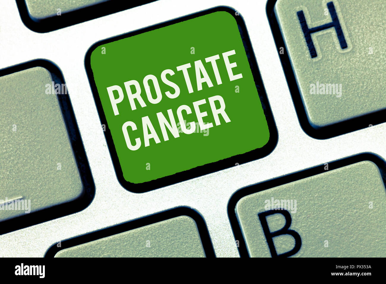 Main conceptuel écrit, indiquant un cancer de la prostate. Photo d'affaires présentant un cancer qui se produit dans la glande du système reproducteur masculin. Banque D'Images