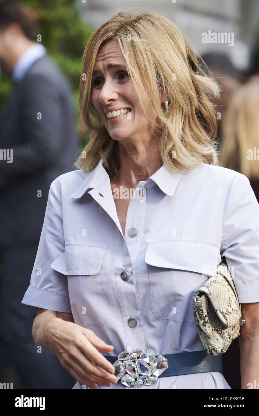 Oviedo, Asturias, Espagne. 19 Oct, 2018. Cristina Garmendia est arrivé pour le théâtre Campoamor pour la Princesa de Asturias Award 2018 cérémonie le 19 octobre 2018 à Oviedo, Espagne Crédit : Jack Abuin/ZUMA/Alamy Fil Live News Banque D'Images