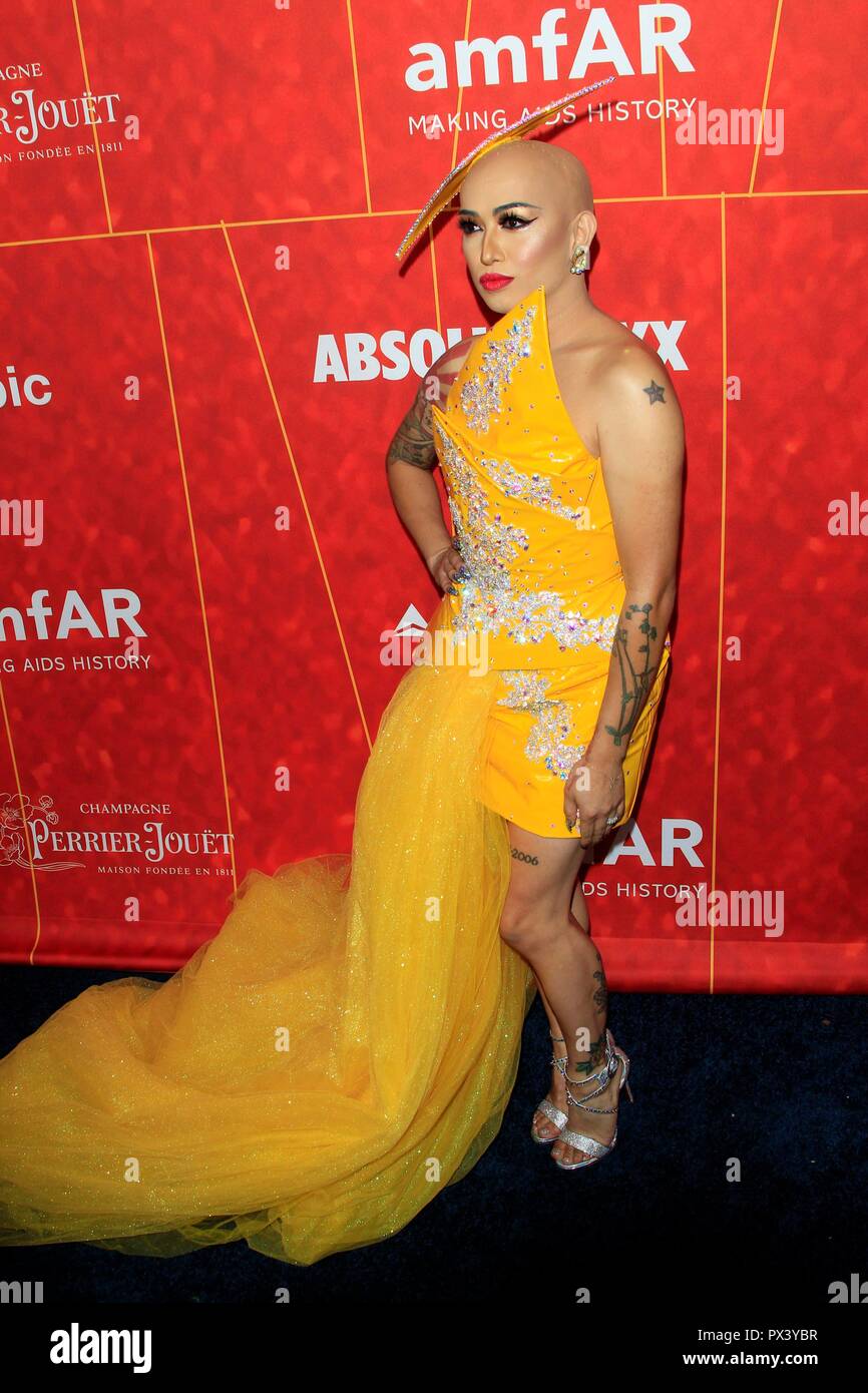 Los Angeles, CA, USA. 18 Oct, 2018. Ongina aux arrivées de Gala amfAR Los Angeles, Wallis Annenberg Center for the Performing Arts, Los Angeles, CA, 18 octobre 2018. Credit : Priscilla Grant/Everett Collection/Alamy Live News Banque D'Images