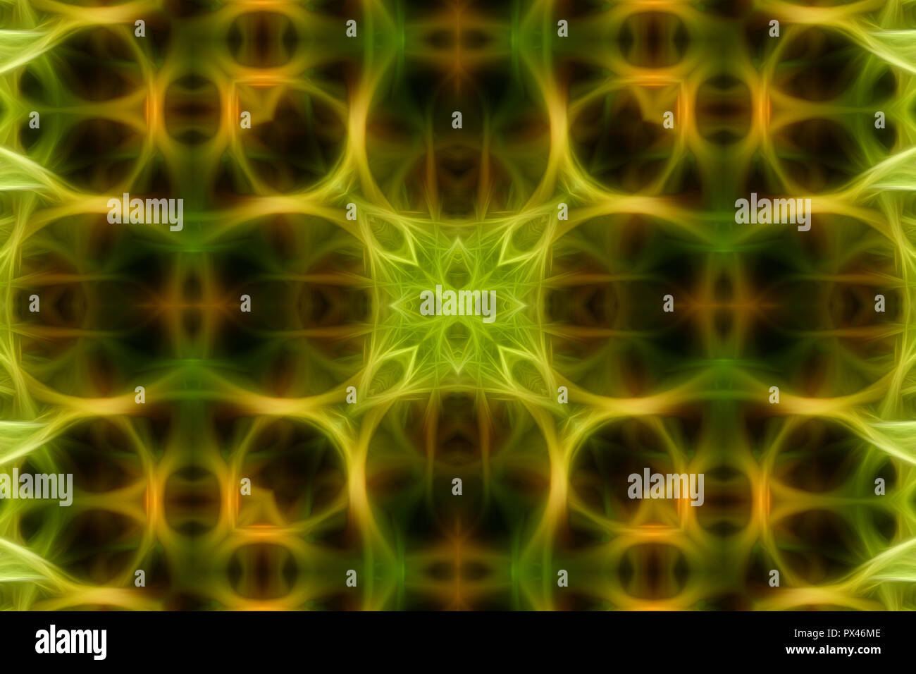 Jaune fantastique abstract pattern dans fractal technic Banque D'Images