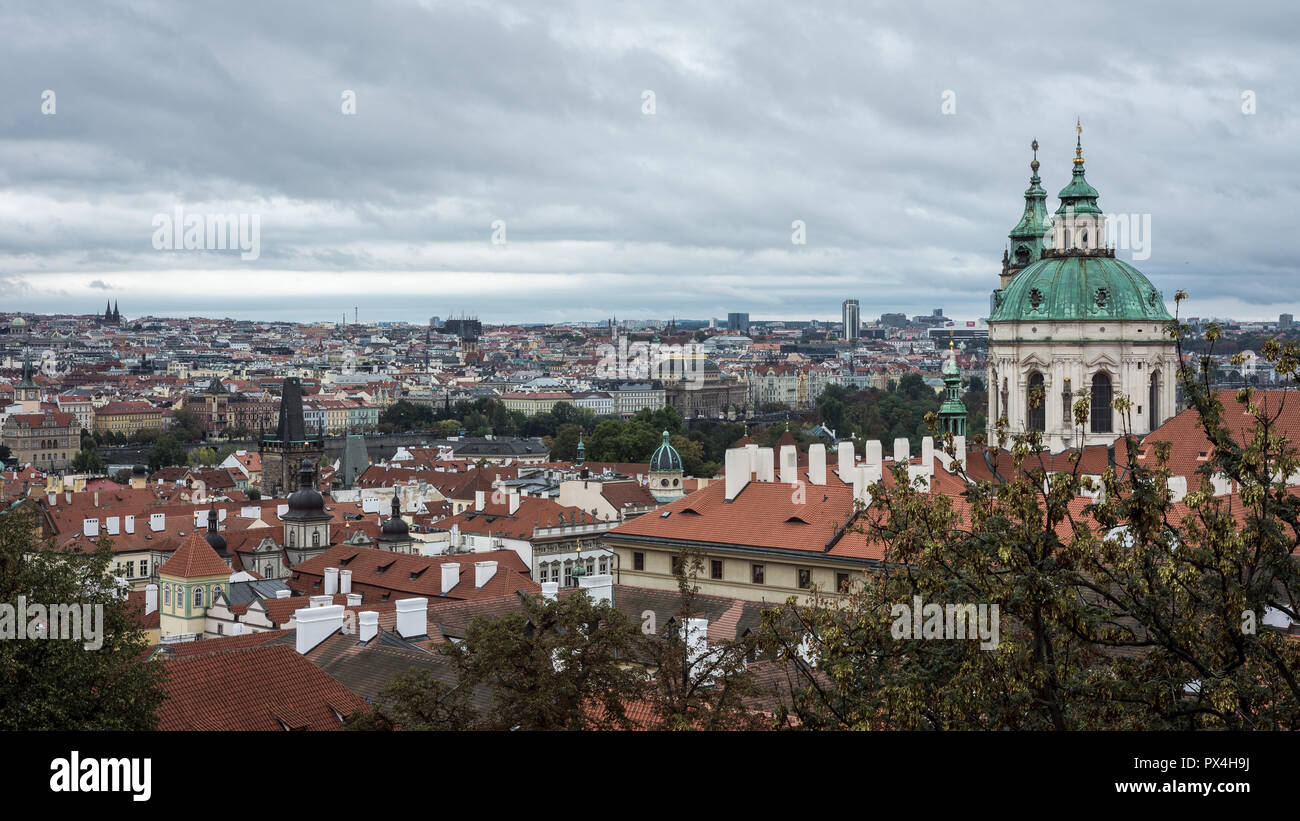 St Nicholas dome de jardin du château de Prague Banque D'Images