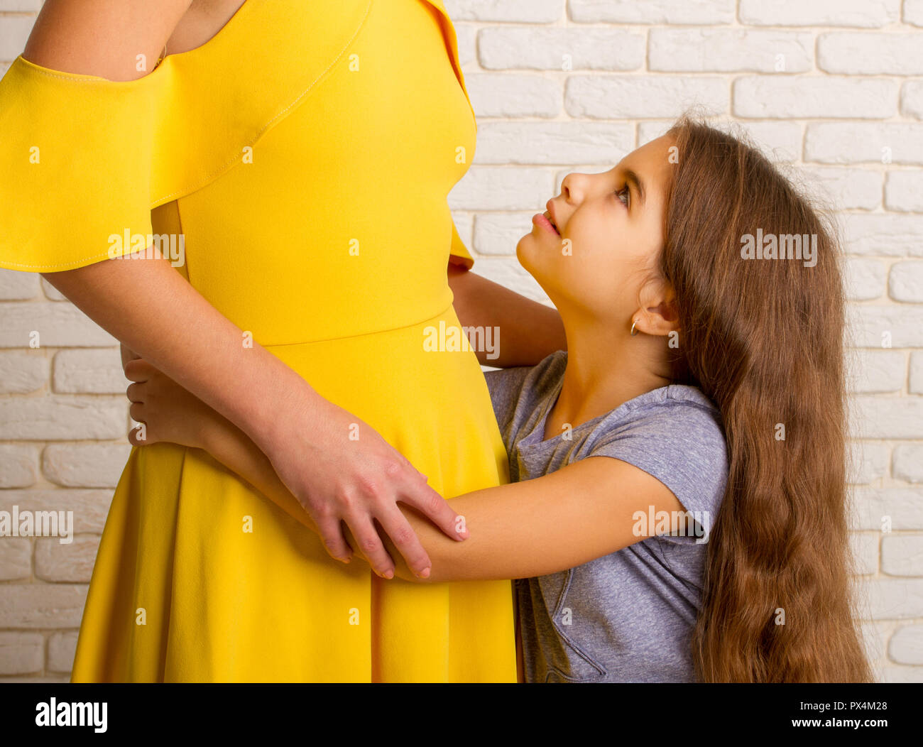 Mère avec sa fille Banque D'Images