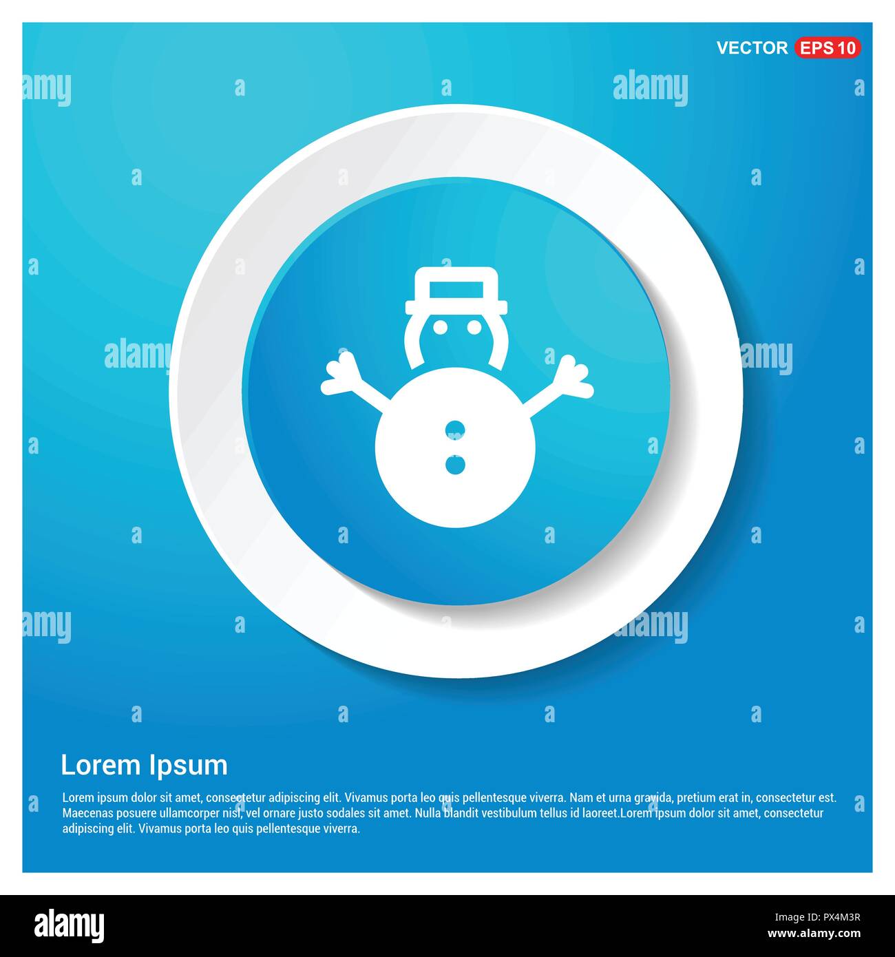 L'icône de Snowman Illustration de Vecteur