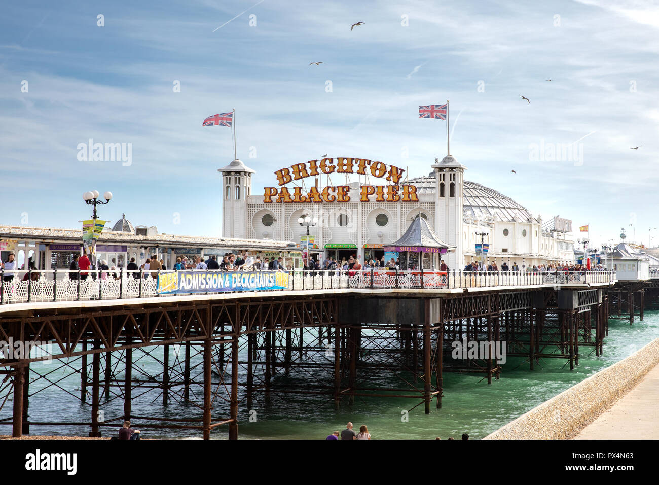 Palace Pier de Brighton, Brighton, UK Banque D'Images