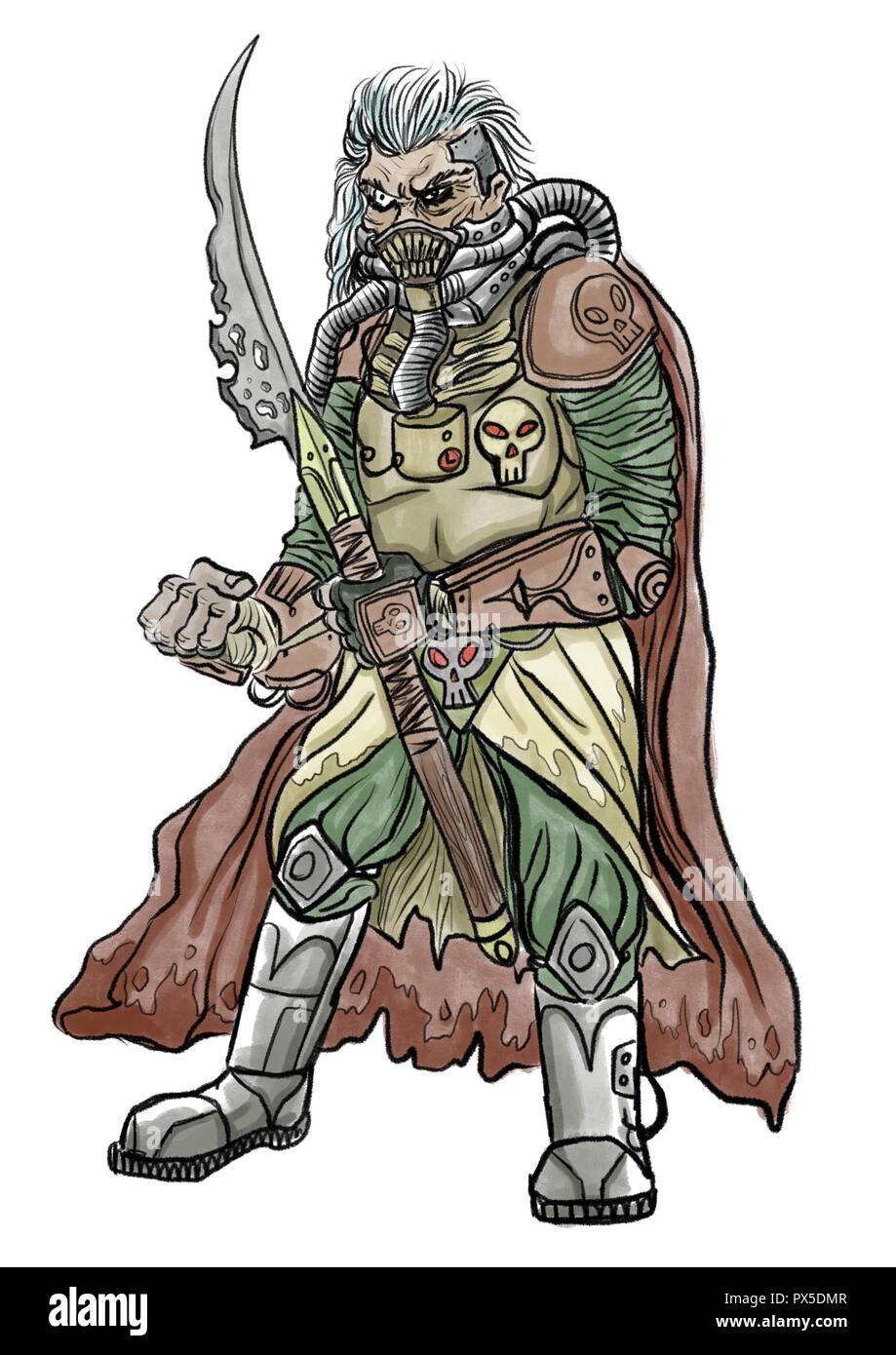 Guerrier post apocalyptique Banque D'Images