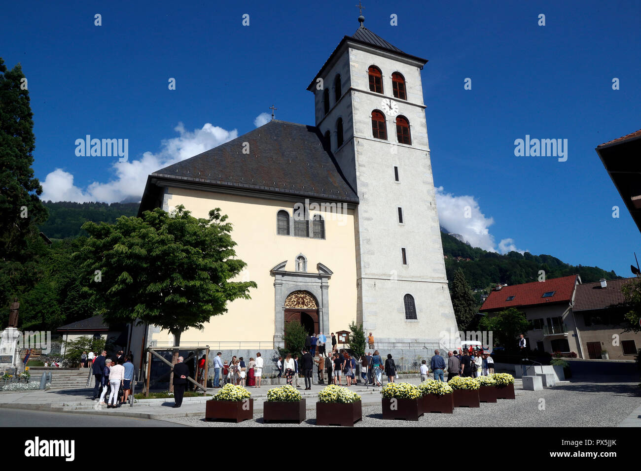L'église Saint-Jacques. Sallanches. La France. Banque D'Images