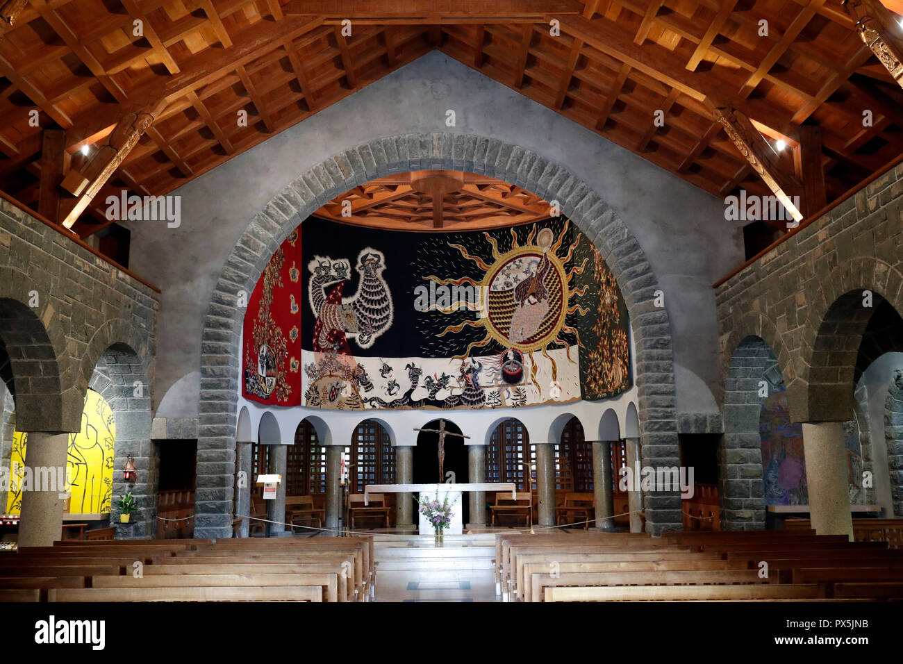 Notre dame pleine de grâce de l'église du plateau d'Assy. Plateau d'Assy. La France. Banque D'Images