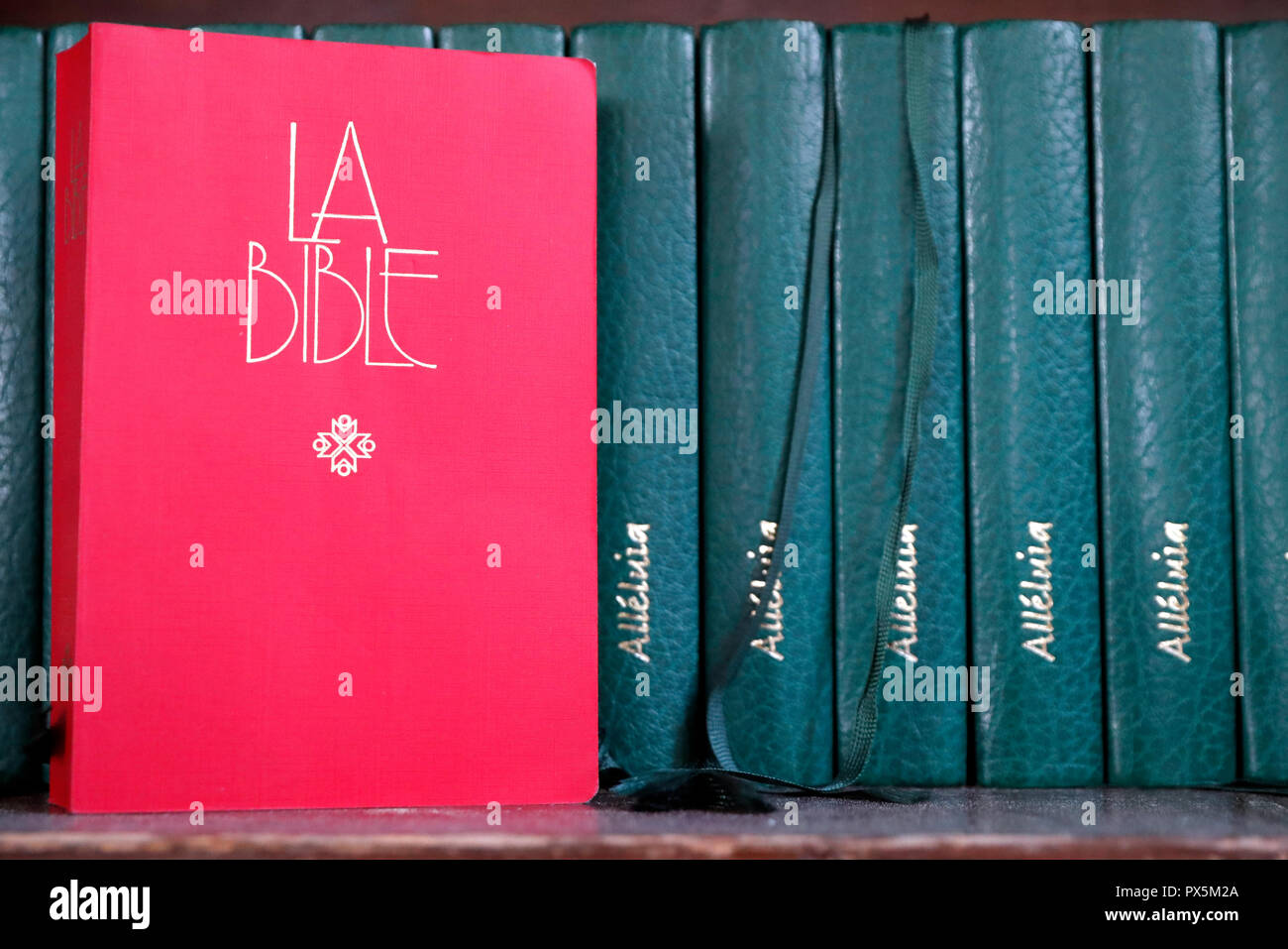 Église protestante. Bible. Chamonix. La France. Banque D'Images