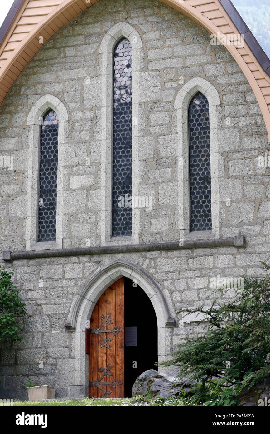 Église protestante. Chamonix. La France. Banque D'Images