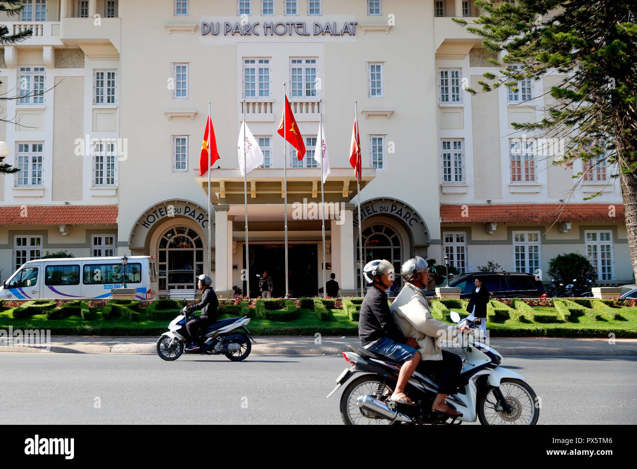 Du Park Hôtel Dalat date de l'époque coloniale française. Dalat. Le Vietnam. Banque D'Images