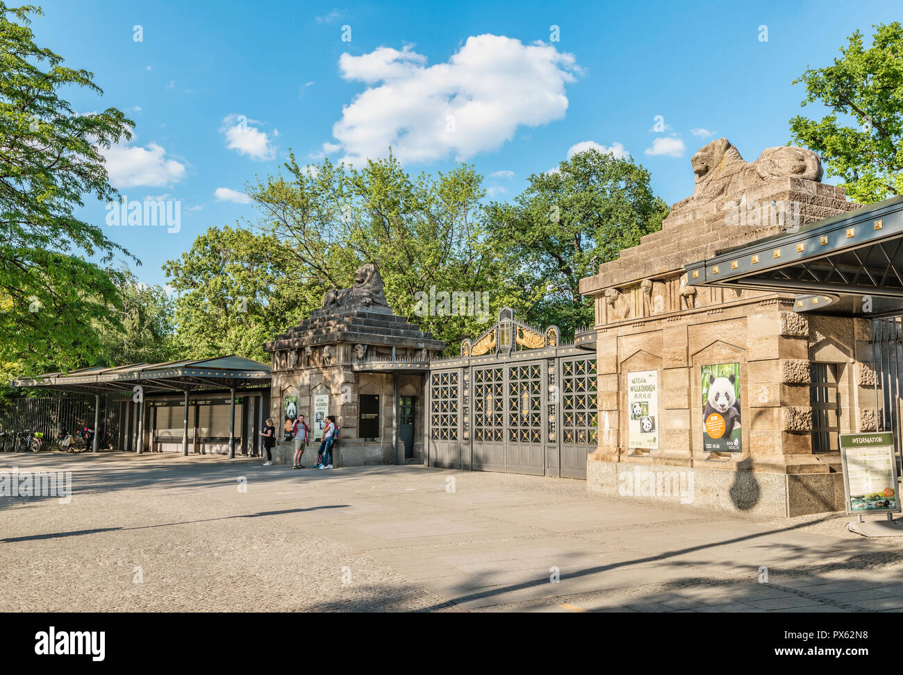 Porte d'entrée du zoo de Berlin, Allemagne Banque D'Images