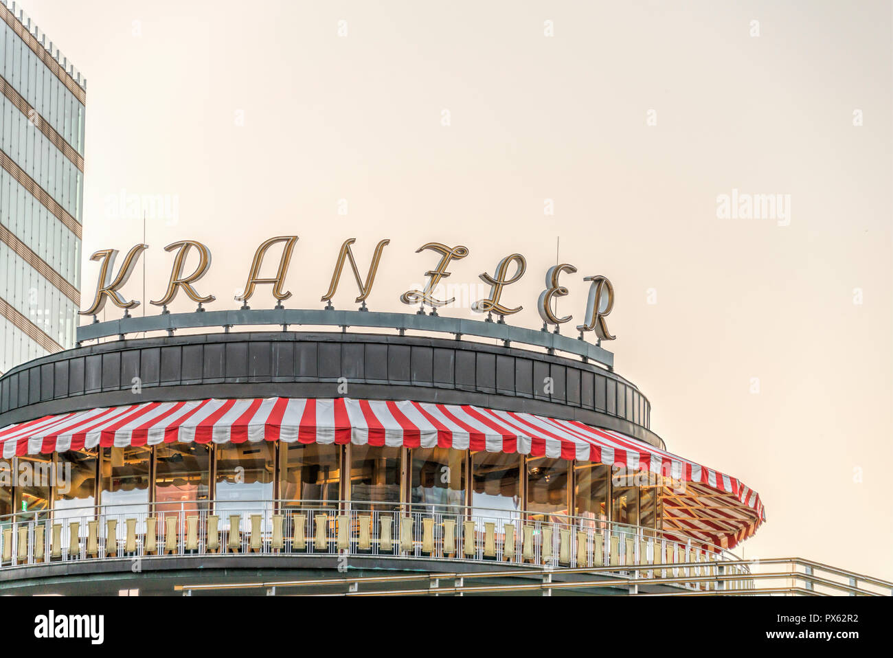 Détail du café Kranzler à Kurfürstendamm à Berlin, Allemagne Banque D'Images