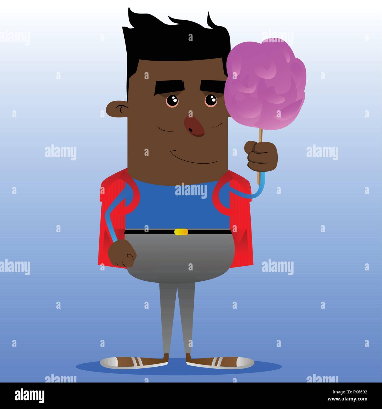 La tenue d'écolier barbe rose. Vector cartoon character illustration. Illustration de Vecteur