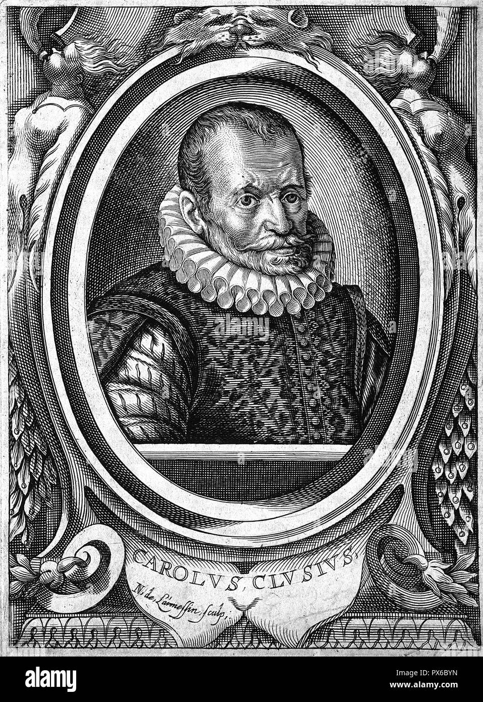 CAROLUS CRUSIUS 1526-1609) Botaniste flamand et de l'horticulteur Banque D'Images