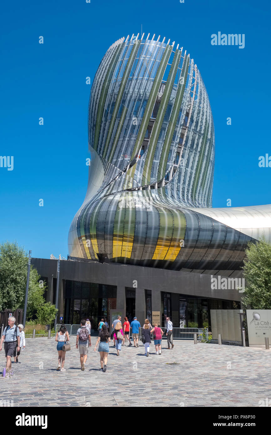 La cité du vin à Bordeaux, France, Europe Banque D'Images