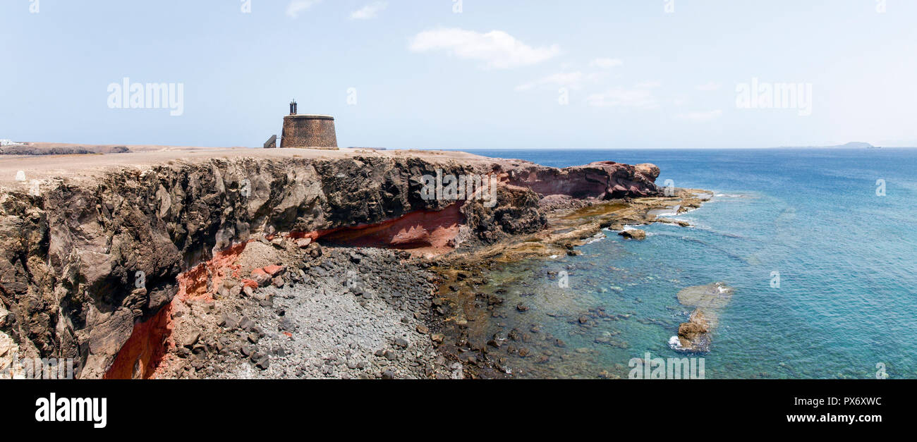 Lanzarote, Espagne - juin 1, 2017 : Castillo de Las Coloradas à Playa Blanca Banque D'Images