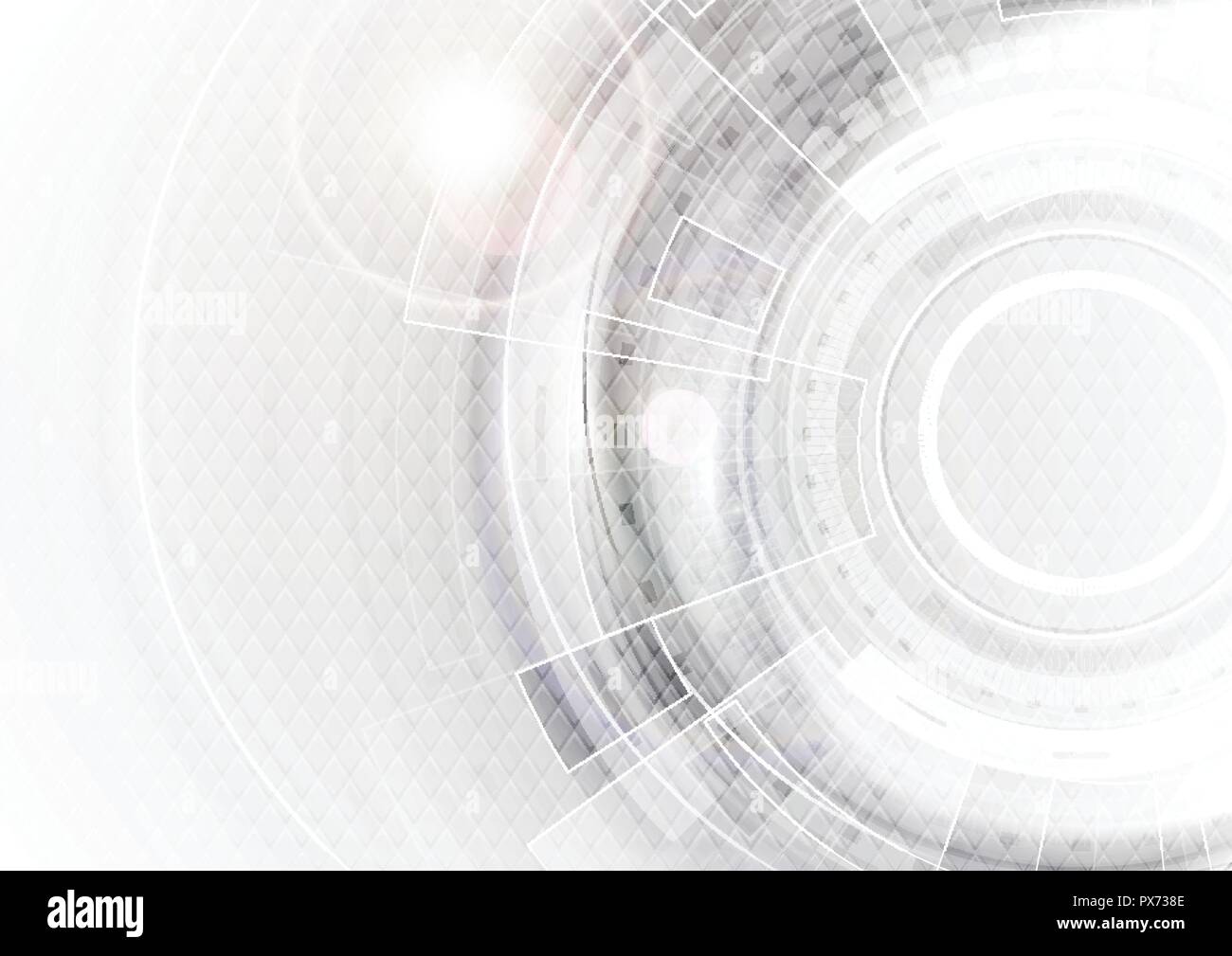 Gris et Blanc, technologie futuriste abstract background. Modèle d'illustration vectorielle Illustration de Vecteur