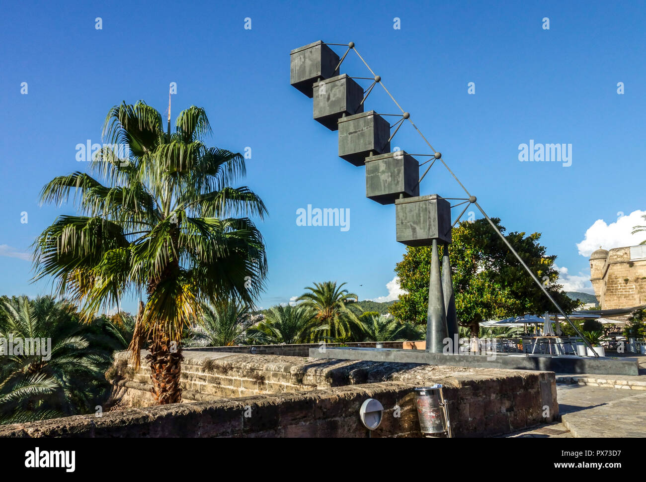 Art moderne contemporain Musée es Baluard Palma de Majorque, Santiago Calatrava sculpture appelée Bou Banque D'Images